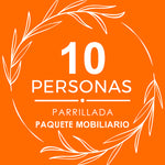 Paquete 10p Mobiliario + Parrillada