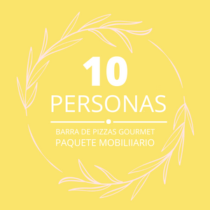 Paquete 10p Mobiliario + Barra de pizzas gourmet