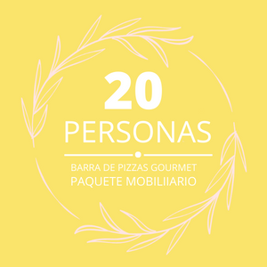 Paquete 20p Mobiliario + Barra de pizzas gourmet