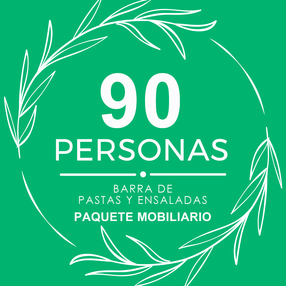 Paquete 90p Mobiliario + Barra de pastas y ensaladas